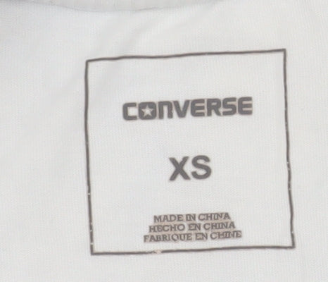 Converse Men’s White All Star Graphic T-Shirt XS Crew Neck Cotton