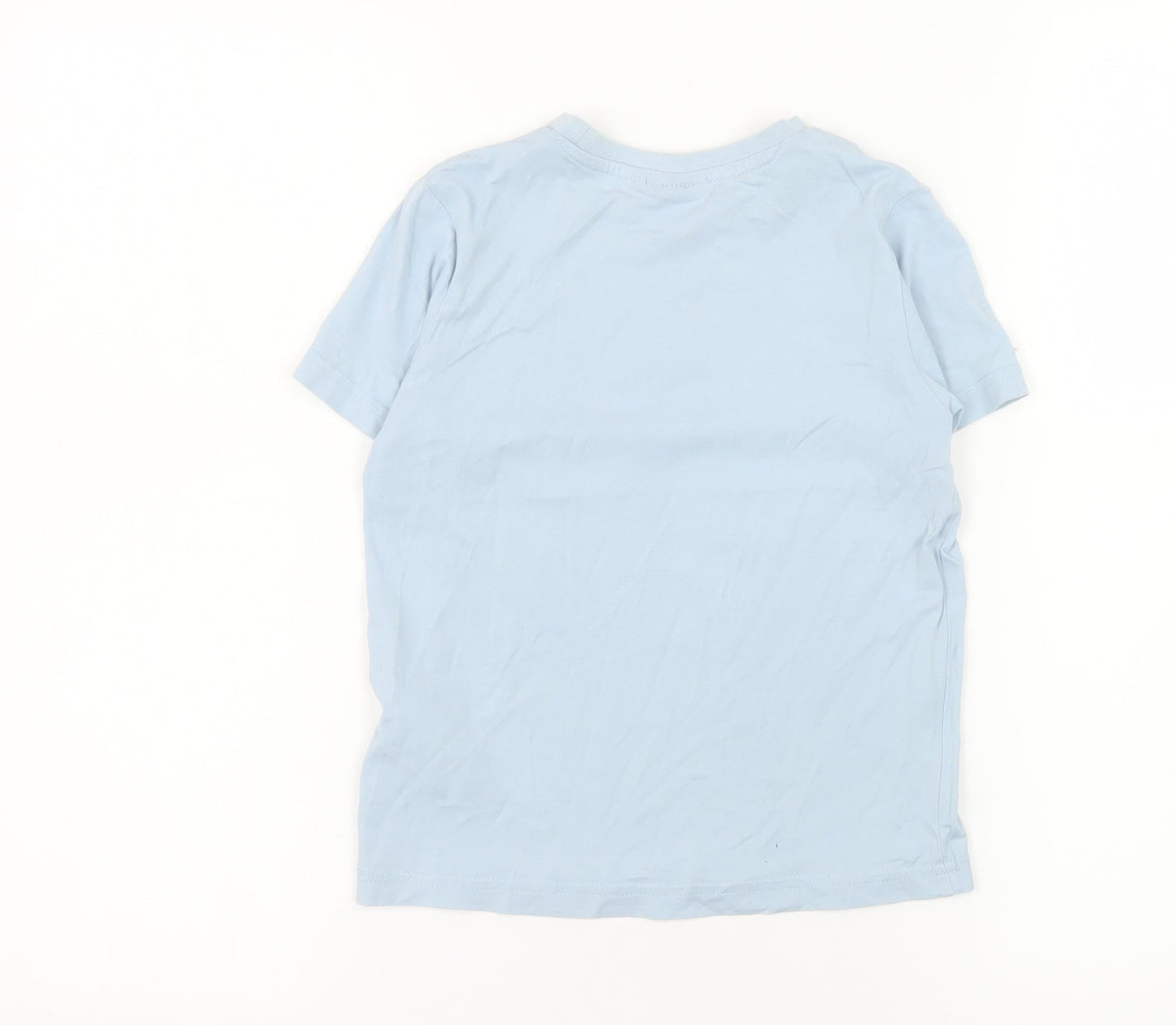 Hummel Boys Blue Cotton Graphic Logo T-Shirt 3-4 Years Short Sleeve