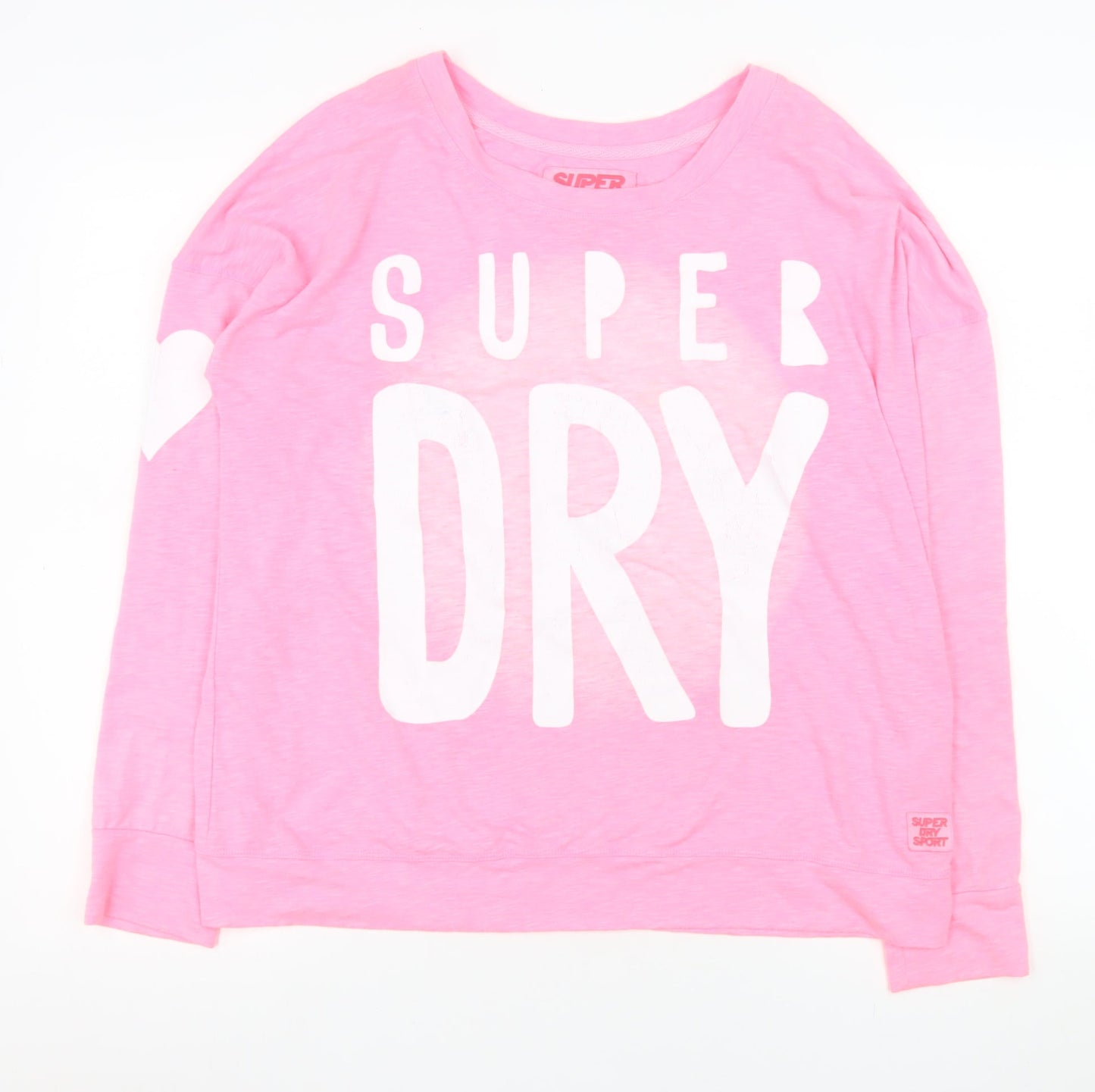 Superdry Sport Women's Pink Long Sleeve Jersey T-Shirt Size M