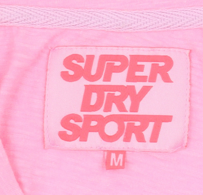 Superdry Sport Women's Pink Long Sleeve Jersey T-Shirt Size M