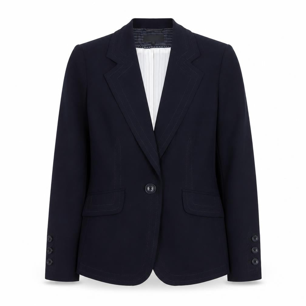 Marks and Spencer Women's Navy Single-Breasted Blazer UK 10