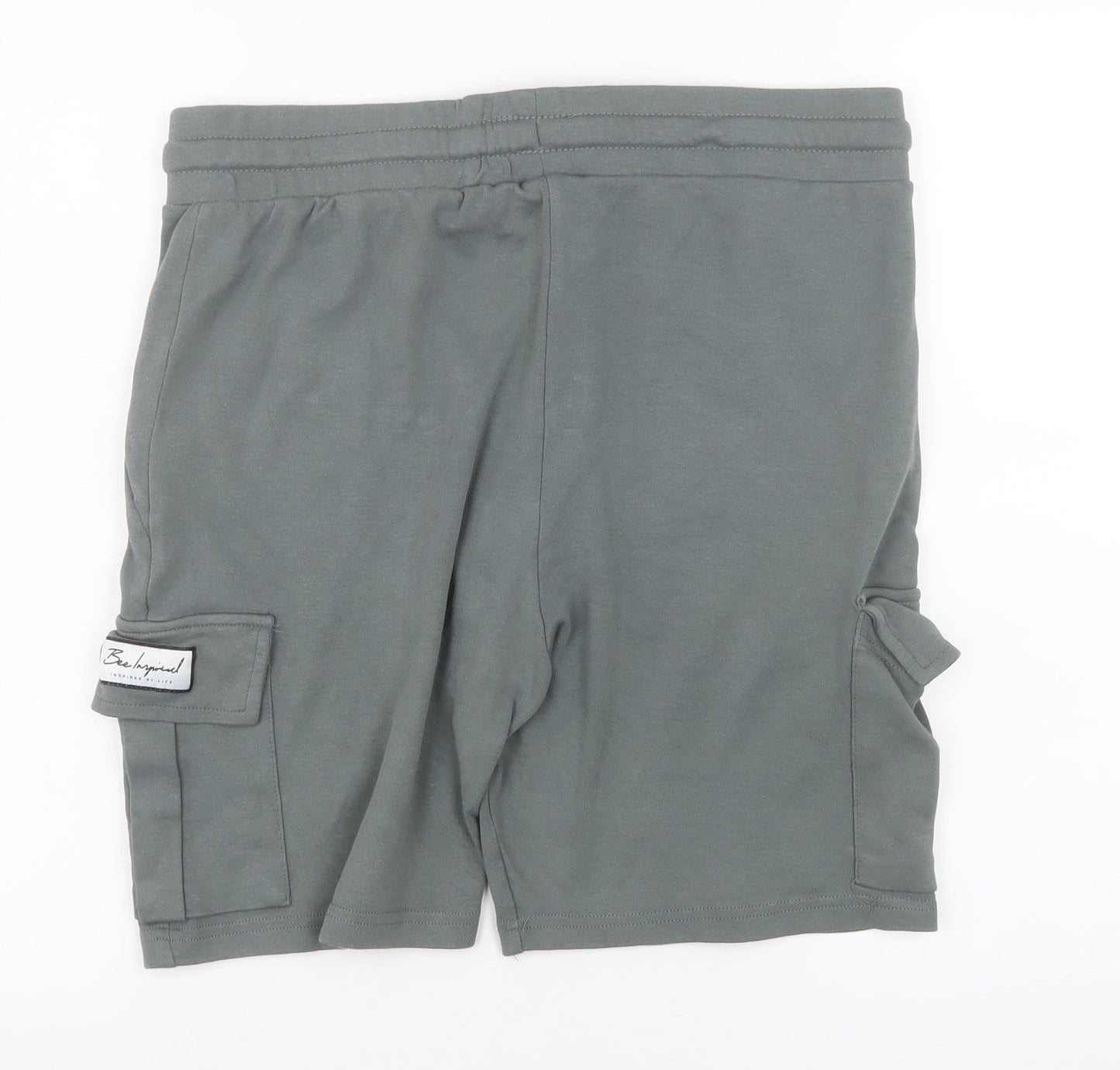 Bee Inspired Men's Grey Cotton Athletic Sweat Shorts Size L