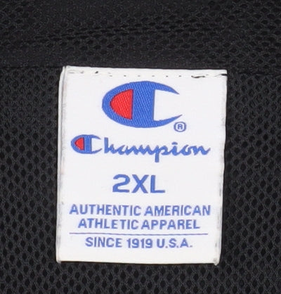 Champion Mens Black 2XL Hooded Windbreaker Jacket