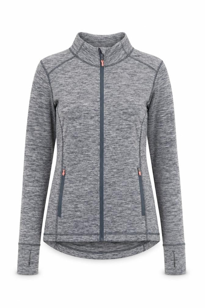 St Bernard Women's Grey Marl Full Zip Activewear Jacket Size 12