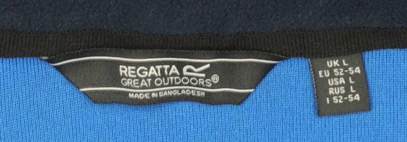 Regatta Men's Blue Fleece Half Zip Pullover Sweatshirt Size L