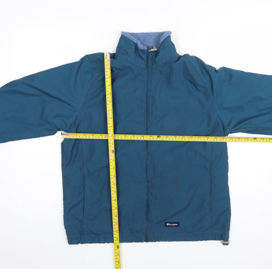 Champion Men Blue M Basic Full Zip Polyester Jacket