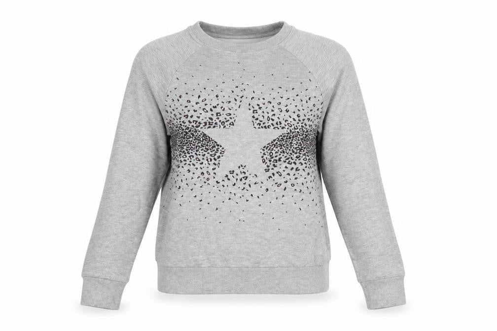 Next Women Grey Star Print Pullover Sweatshirt XS