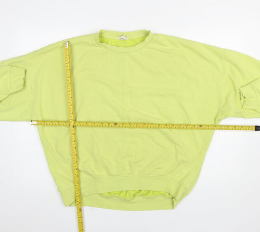 River Island Womens Lime Green Cotton Blend Pullover Sweatshirt Size S