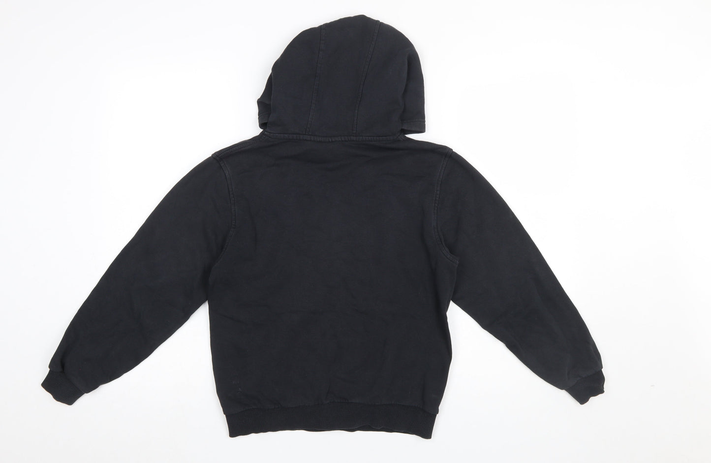 Nike Boys Black Pullover Hoodie L 147-158cm Cotton Blend Logo Sweatshirt