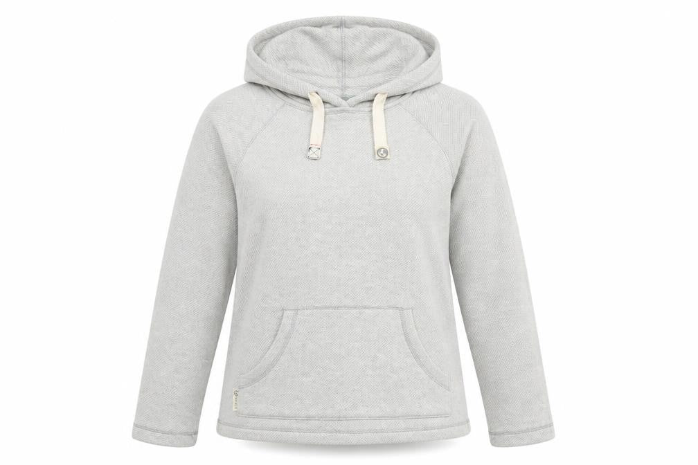 One Earth Women Grey Hooded Pullover Sweatshirt Size 8
