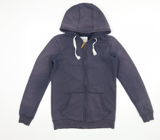 Fat Face Men's Blue Full Zip Hoodie Size M Cotton Blend