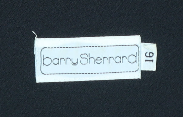 Barry Sherrard Women's Black Cropped Suit Jacket Size 16 Polyester