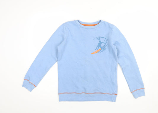 FatFace Boys Blue Surf Graphic Long Sleeve Cotton Sweatshirt 10-11 Years