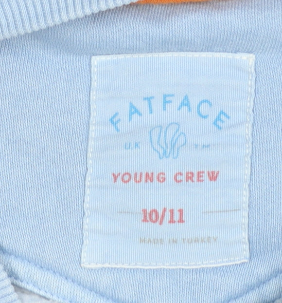 FatFace Boys Blue Surf Graphic Long Sleeve Cotton Sweatshirt 10-11 Years
