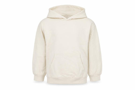 Marks and Spencer Girls Ivory Pullover Hoodie 8-9 Years Cotton Blend