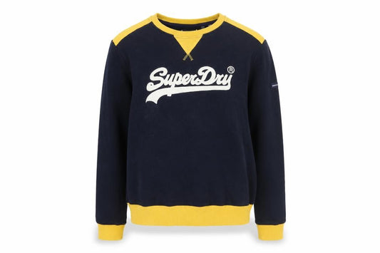 Superdry Womens Blue Logo Pullover Sweatshirt Size 14