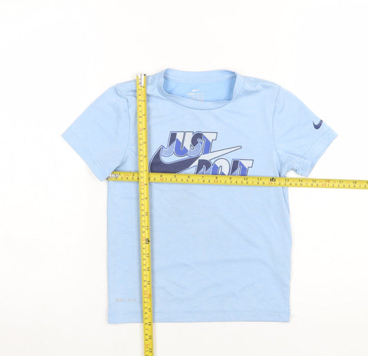 Nike Boys Blue Dri-Fit 'Just Do It' Short Sleeve Sports T-Shirt 5-6 Years