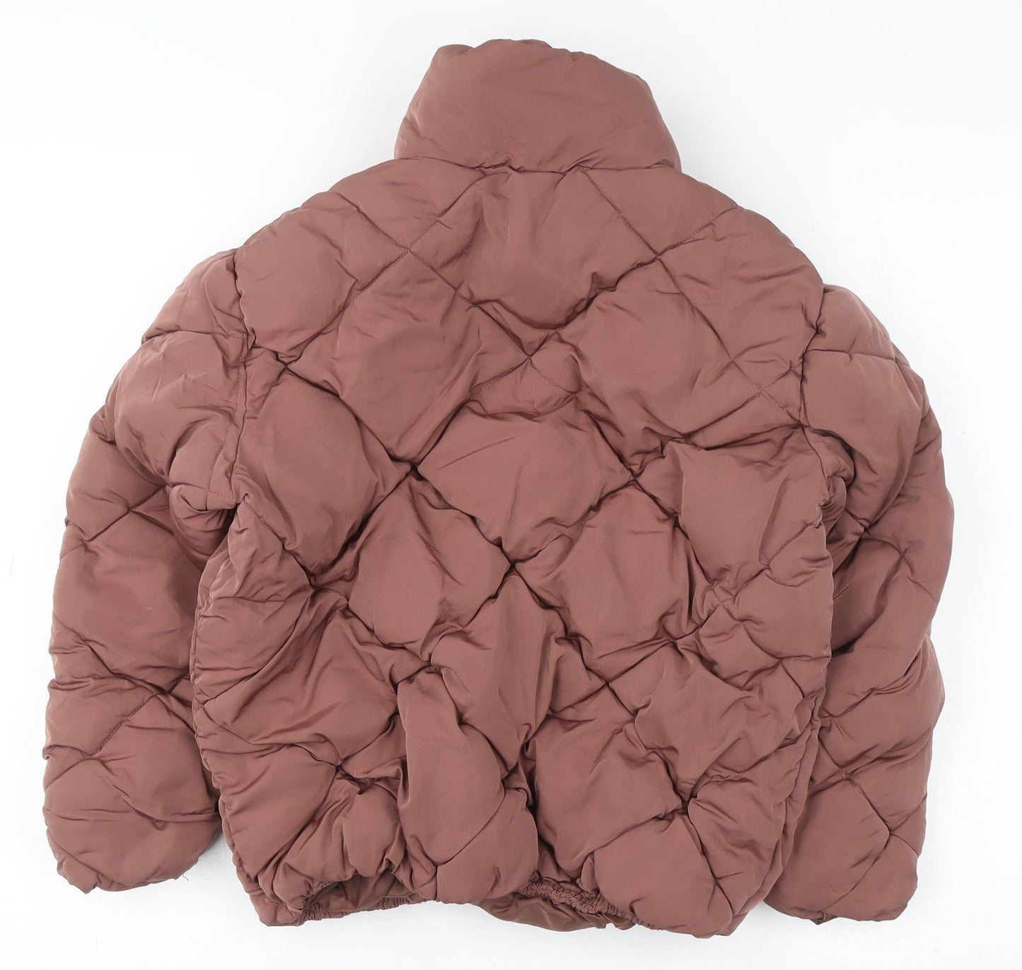 New Look Girls Brown Quilted Puffer Jacket Size 8 Years