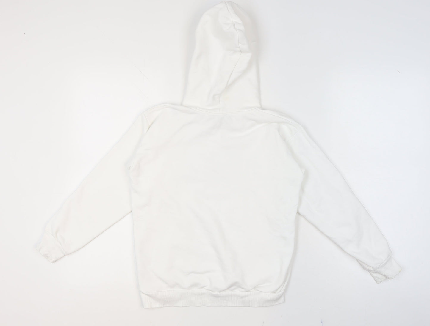 Diesel Girls White Cotton Pullover Hoodie 10 Years Logo Print Sweatshirt