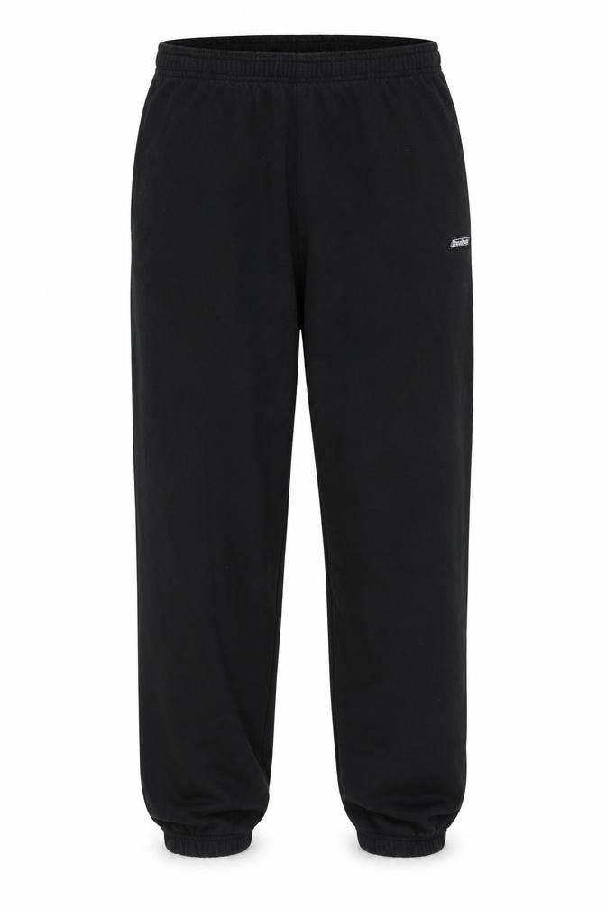 Reebok Men Black Fleece Sweatpants L Elastic Waist Regular Fit