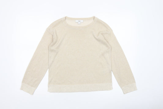 Marks and Spencer Women’s Beige XS Crew Neck Long Sleeve Knit Jumper