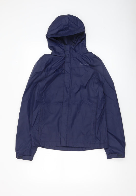 Mountain Warehouse Boys Blue Waterproof Hooded Rain Jacket 13 Years
