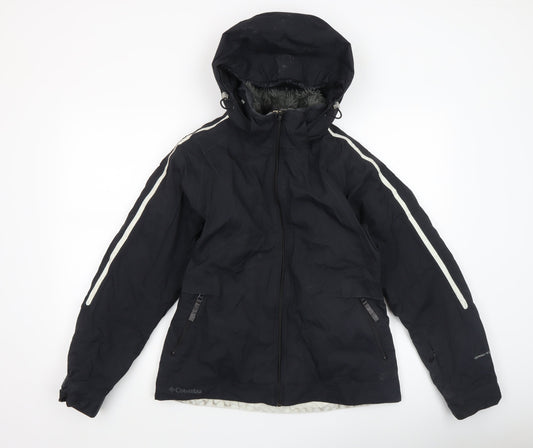Columbia Women's Black Waterproof Hooded Parka Jacket Size M