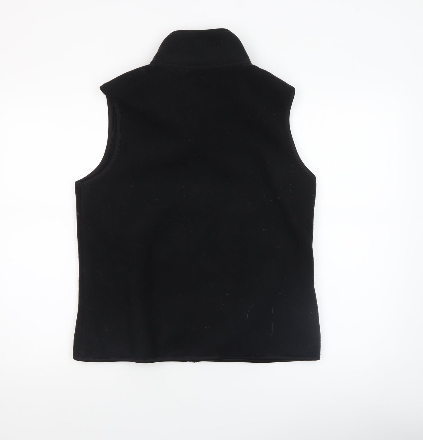 Eivissa Women's Black Check Fleece Waistcoat Bodywarmer Size S