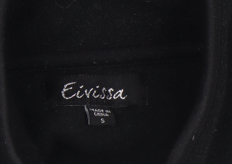 Eivissa Women's Black Check Fleece Waistcoat Bodywarmer Size S