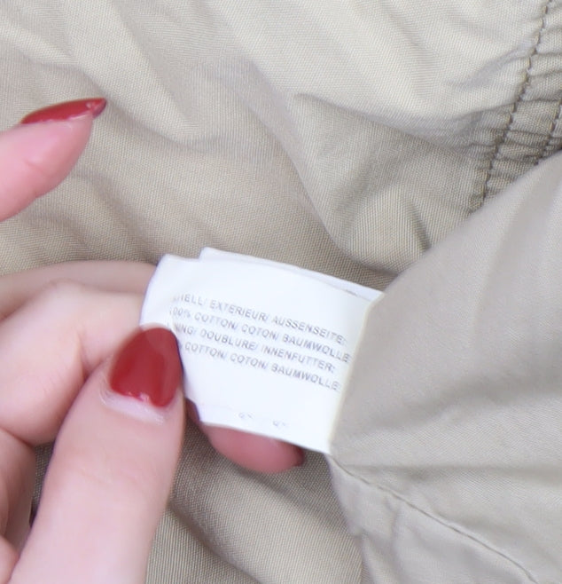 GAP Men’s Beige Cotton Full Zip Jacket Size L Regular Fit