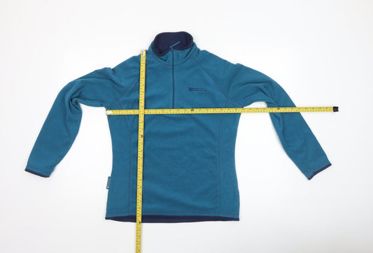 Mountain Warehouse Women Blue Fleece 1/2 Zip Pullover UK 10
