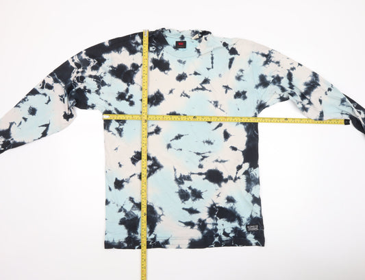Levi's Men's Blue Tie-Dye Long Sleeve Cotton Casual Top M