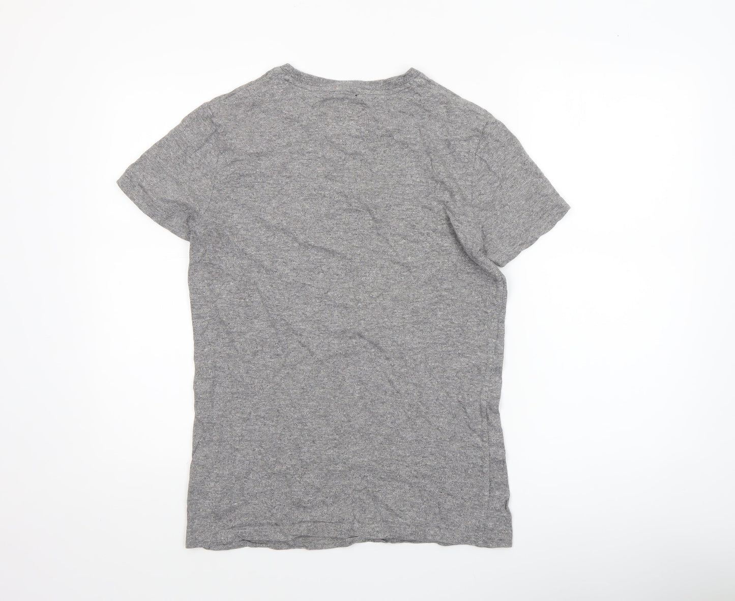 Superdry Men's Grey Cotton Slim Fit Crew Neck T-Shirt Size S