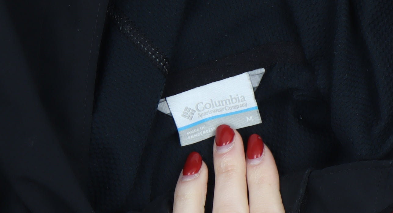 Columbia Men's Black Softshell Hooded Jacket M Regular Outdoor