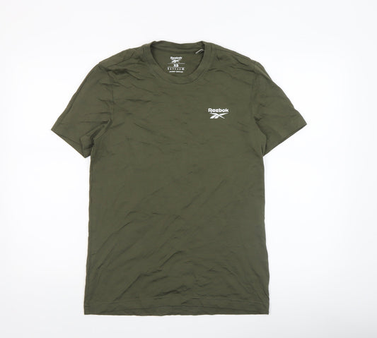 Reebok Men’s Green XS Crew Neck Cotton Short Sleeve T-Shirt