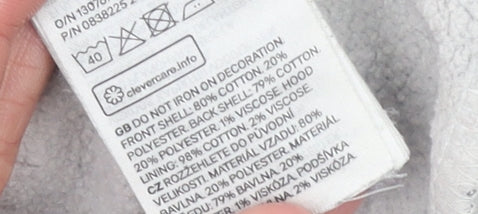 H&M Boys Grey Snoopy Pullover Hoodie 9-10 Years Jersey Cotton Blend