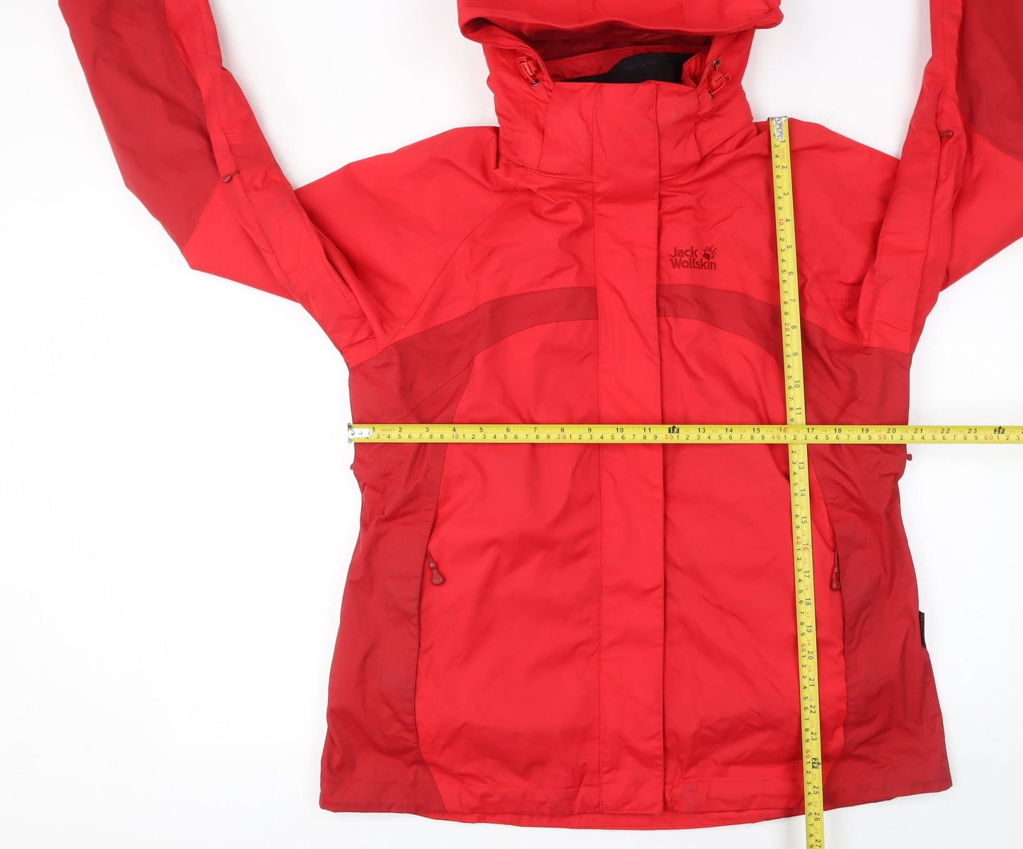 Jack Wolfskin Men Red L Waterproof Outdoor Hooded Jacket