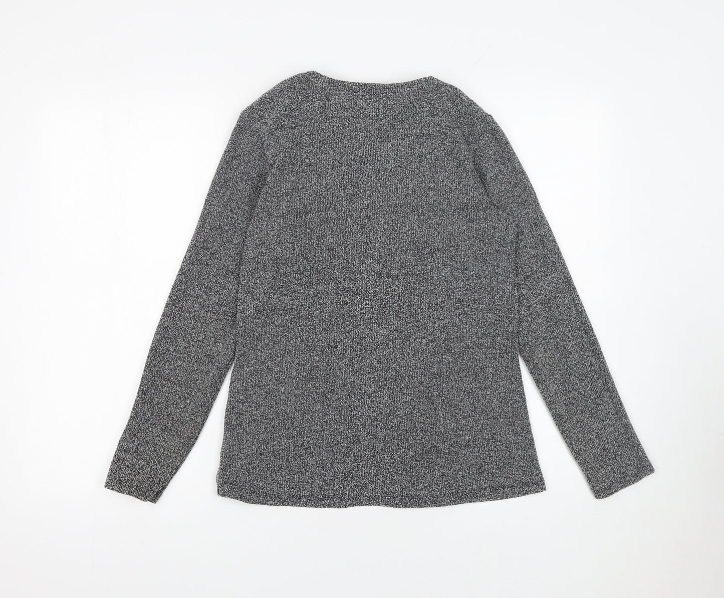 Billie & Blossom Women Grey Open Knit Cardigan Size 8 Regular