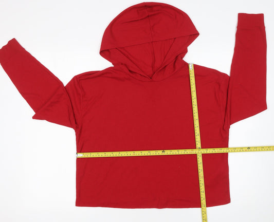 Hollister Women’s Red Long Sleeve Pullover Hoodie Size L