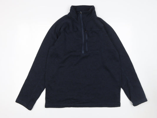 Peter Storm Mens Blue Fleece 1/4 Zip Pullover Sweatshirt M