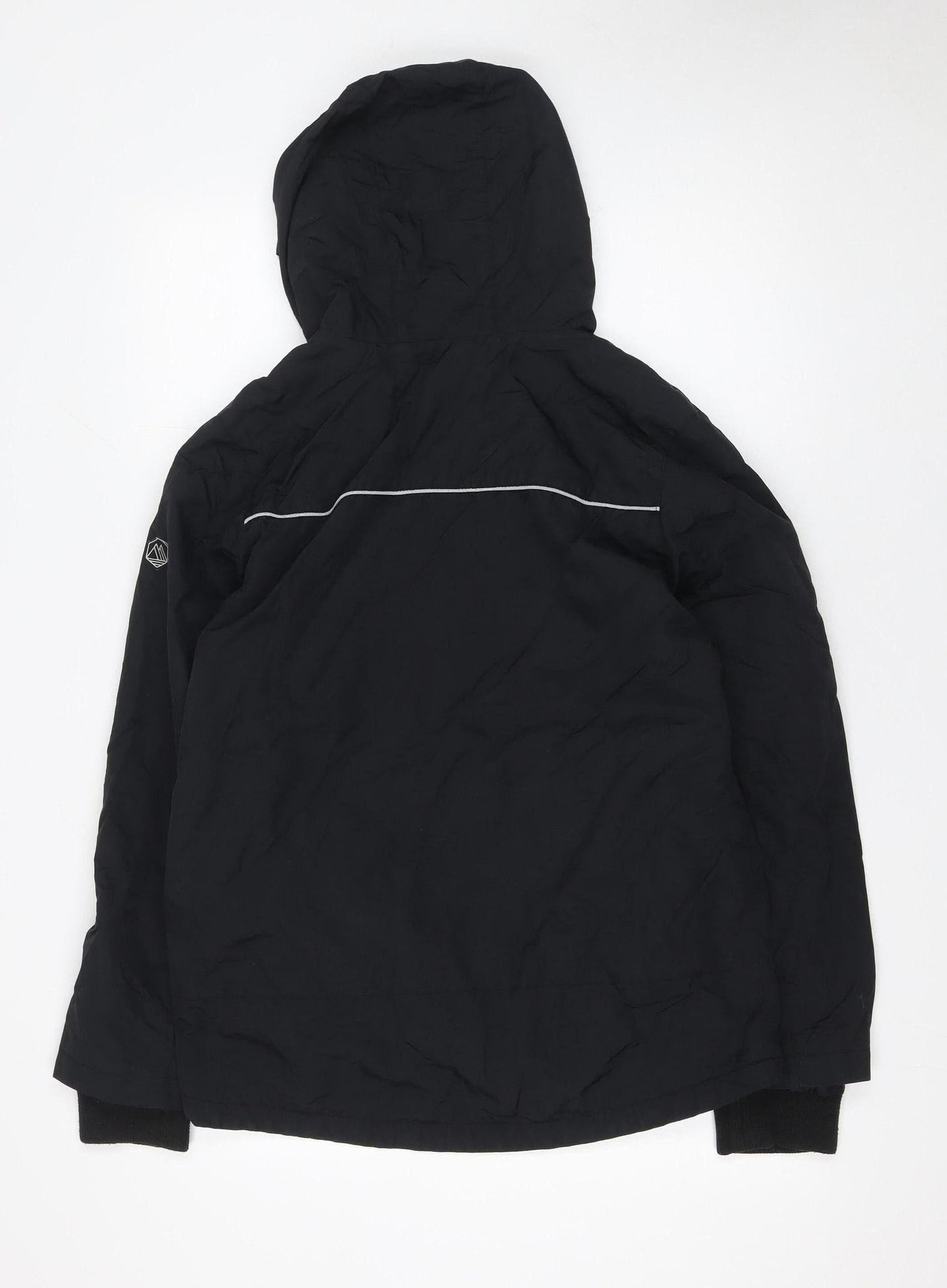 Marks and Spencer Boys Black Hooded Puffer Jacket 13-14 Years Lined Winter Coat