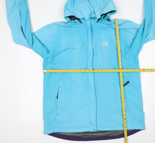 Karrimor Womens Blue Waterproof Hooded Rain Jacket Size 16
