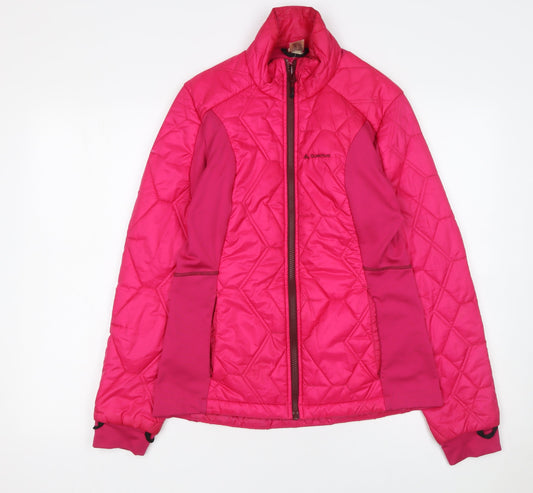 Quechua Women's Pink Size 8 Slim Fit Insulated Full Zip Hiking Jacket