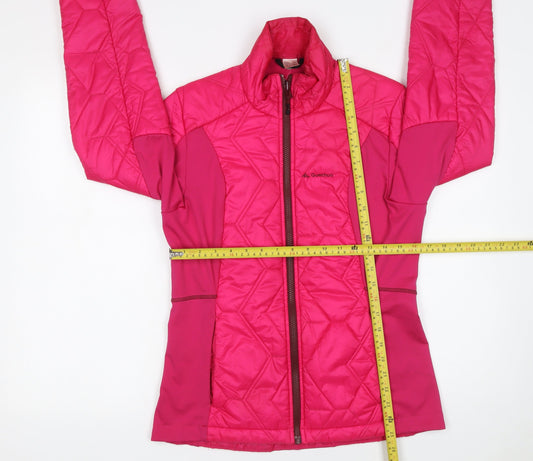 Quechua Women's Pink Size 8 Slim Fit Insulated Full Zip Hiking Jacket