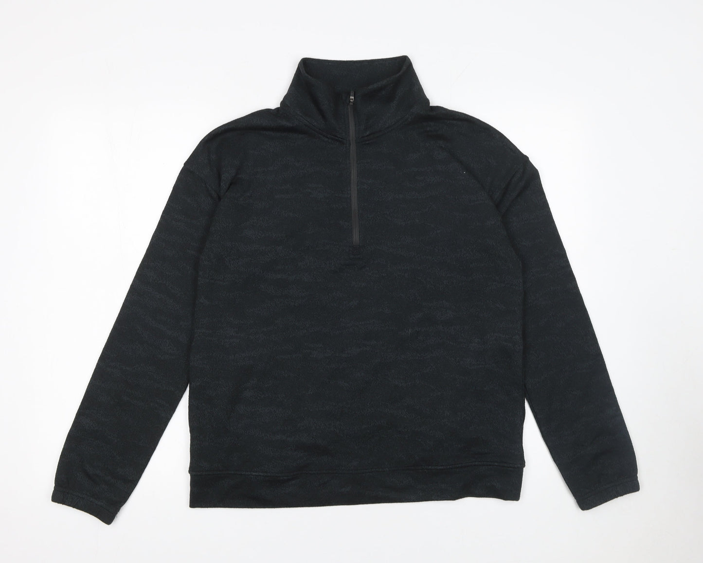 Mondetta Womens Black 1/4 Zip Pullover Sweatshirt Size S