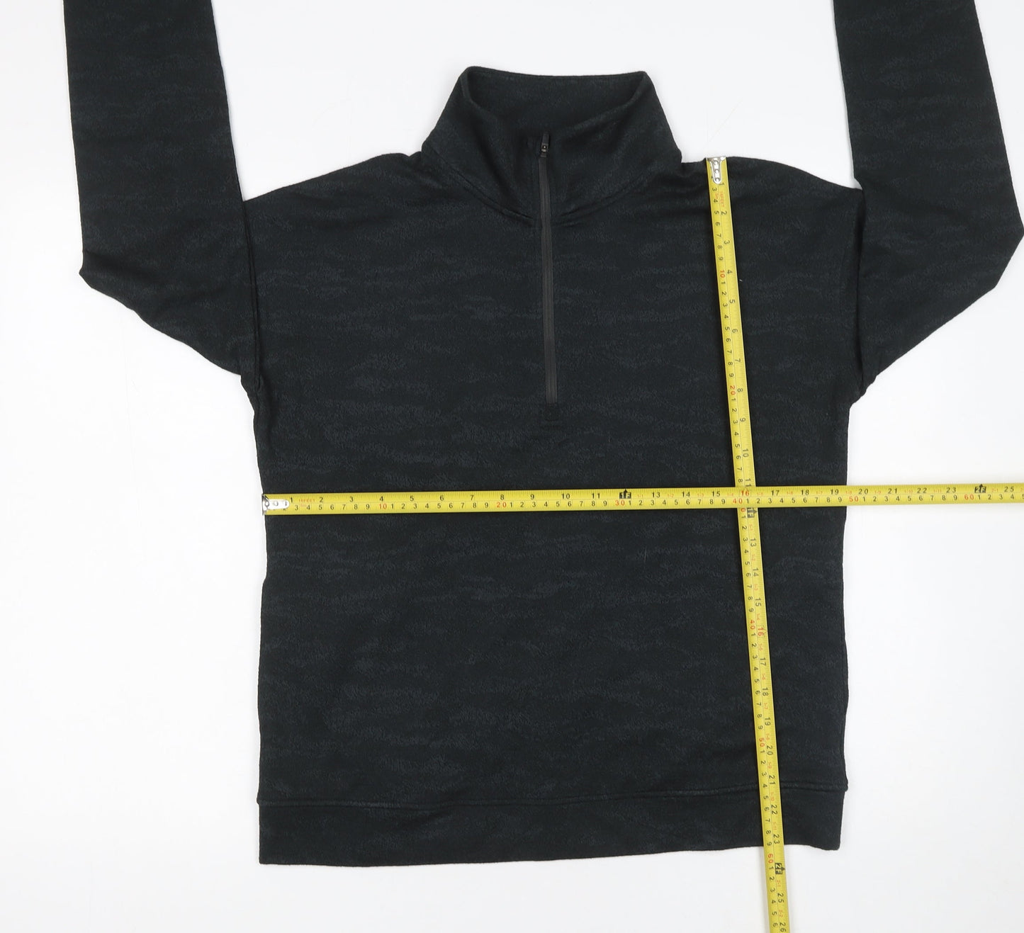 Mondetta Womens Black 1/4 Zip Pullover Sweatshirt Size S