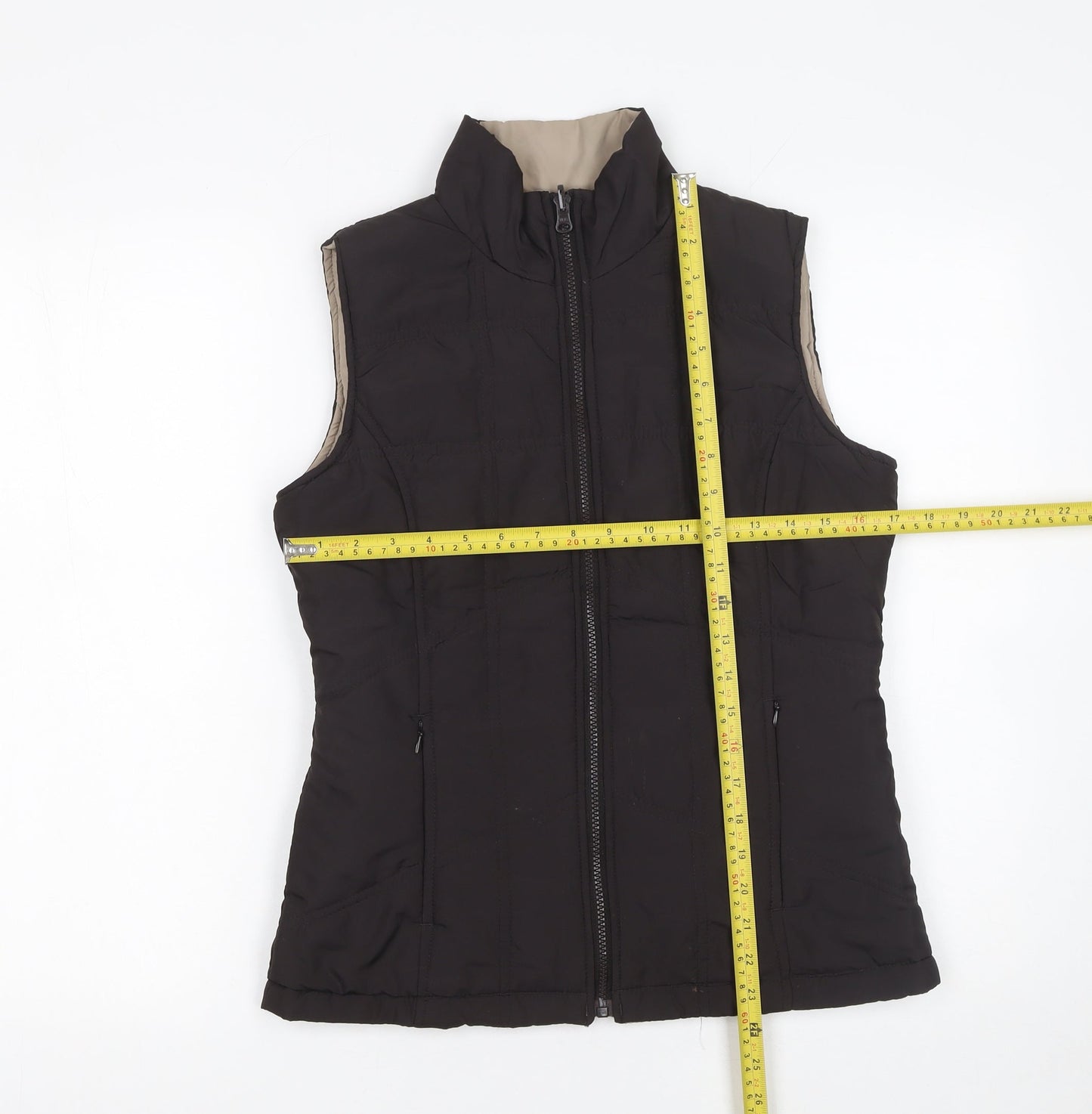 TU Women’s Black Quilted Zip Waistcoat Size 10 Lightweight Bodywarmer