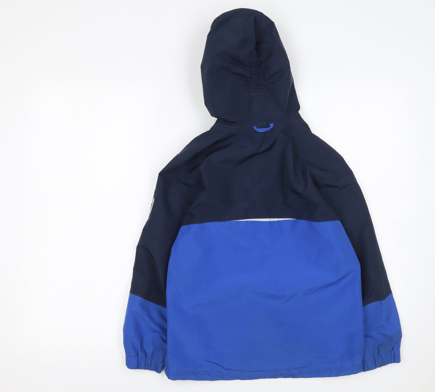 Jack Wolfskin Boys Blue Hooded Waterproof Rain Coat Jacket 8 Years