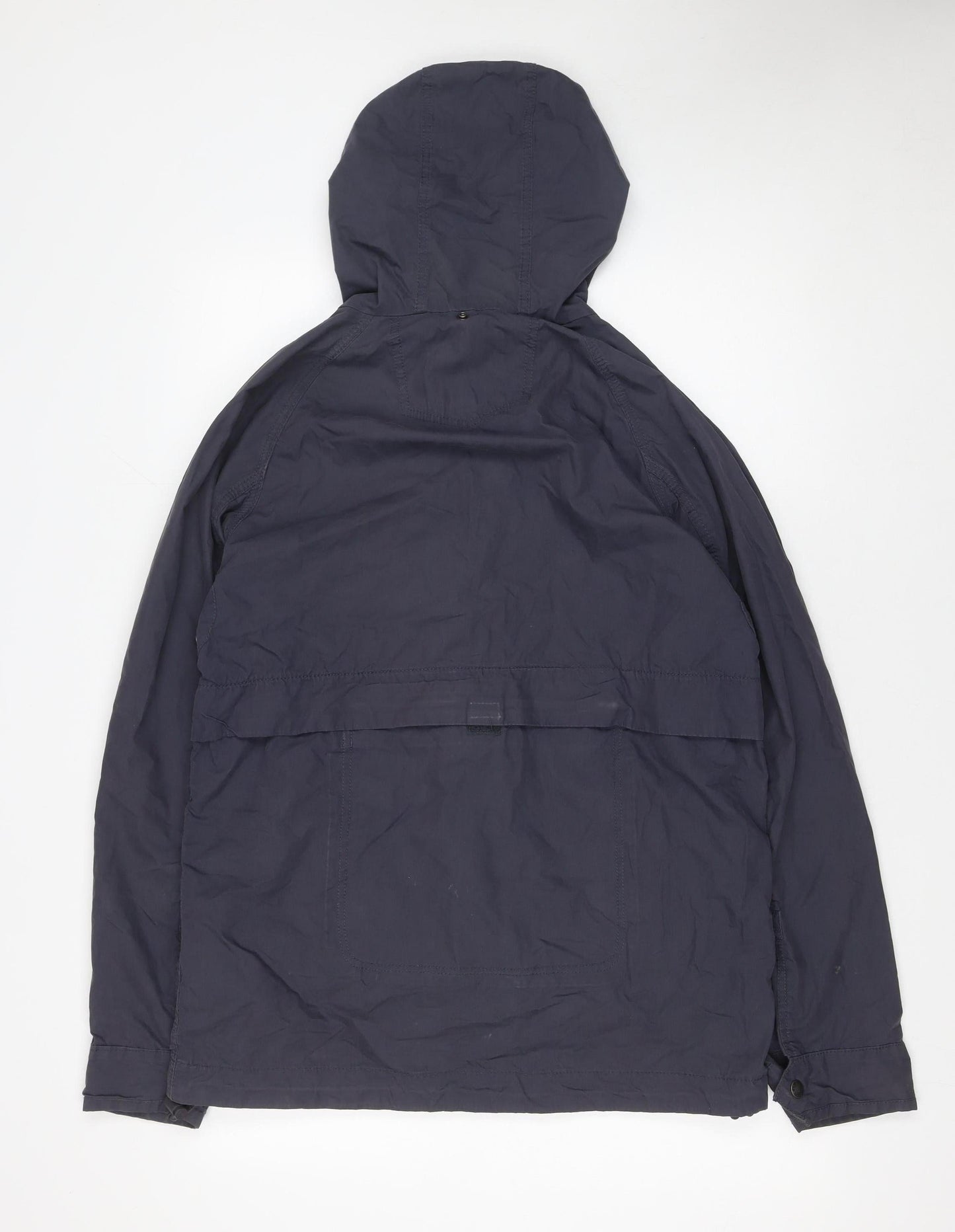 Fat Face Womens Blue Hooded Parka Jacket Size S Cotton Blend