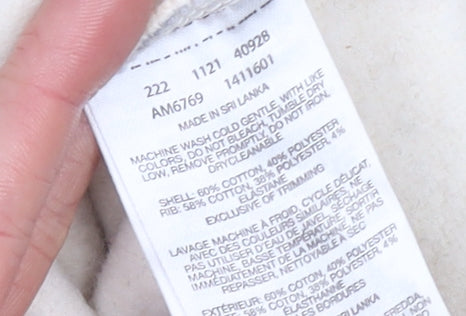 Columbia Men Beige Cotton Blend Crew Neck Sweatshirt M